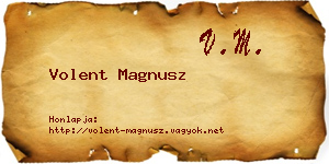 Volent Magnusz névjegykártya
